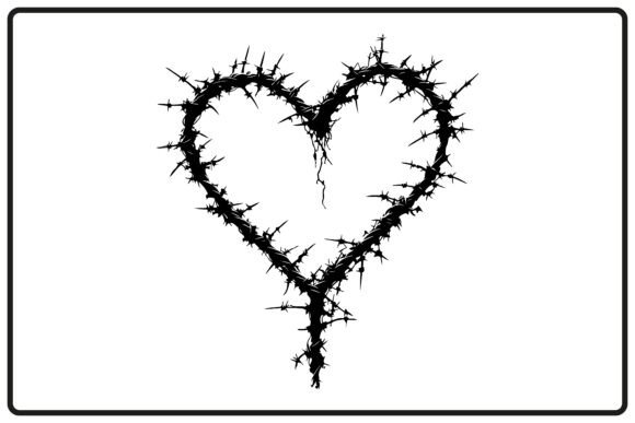 Download Heart Barbed Wire Valentines Day Silhoue - Valentines Collection
