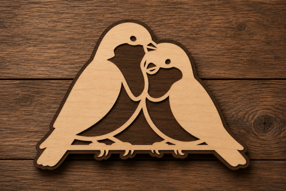Download Love Birds Laser Cut SVG File Love Bird - Laser cut Collection