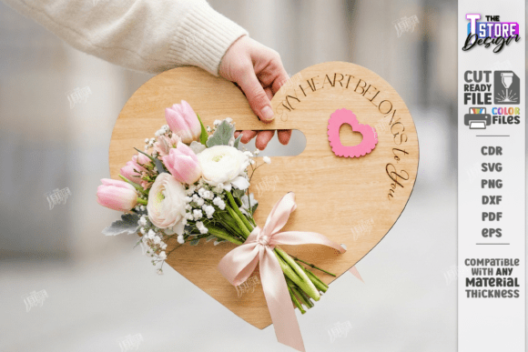 Download Valentine Flower Holder Card Laser Cut - Laser cut Collection