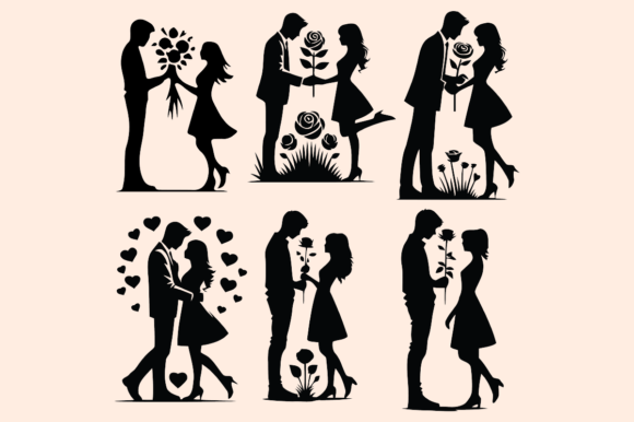 Download Happy Valentines Day Silhouette Vector - Valentines Collection