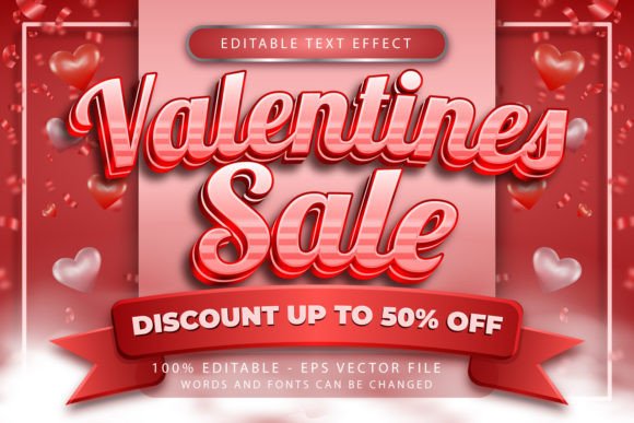 Download Valentines Sale 3d Text Effect - Valentines Collection