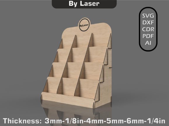Download Laser Cut File Countertop Display Stand - Laser cut Collection