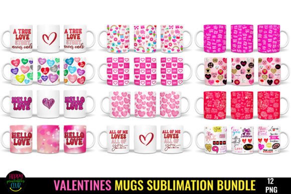 Download Valentines Day Mugs Sublimation Bundle - Valentines Collection