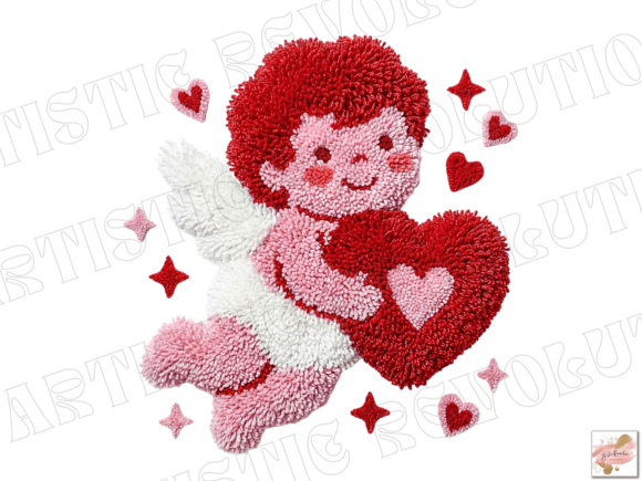 Download Faux Yarn Valentine Cupid Png Valentines - Valentines Collection