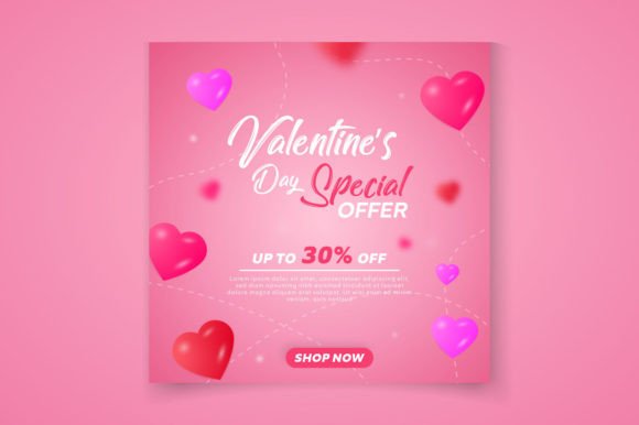 Download Happy Valentines Sale Offer Template - Valentines Collection