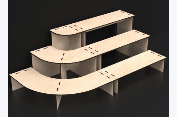 Download Laser Cut 3 Tier Display Stand Svg Files - Laser cut Collection