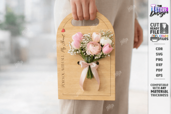Download Valentine Flower Holder Card Laser Cut - Laser cut Collection