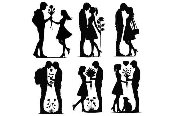 Download Happy Valentines Day Silhouette Vector - Valentines Collection