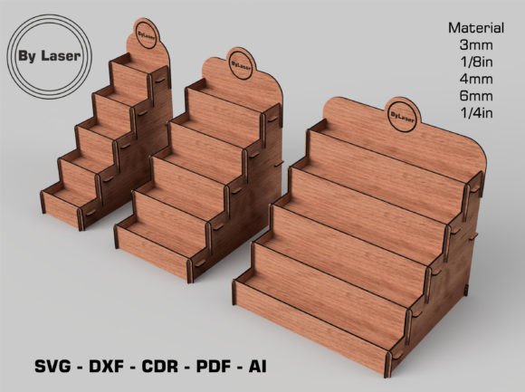 Download 5 Layer Display Stand for Laser Cut File - Laser cut Collection
