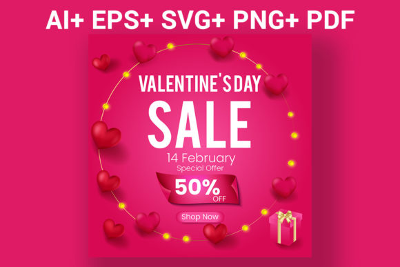 Download Valentines Day Sale Banner or Poster Set - Valentines Collection