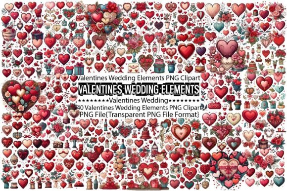 Download Valentines Wedding Elements Sublimation - Valentines Collection