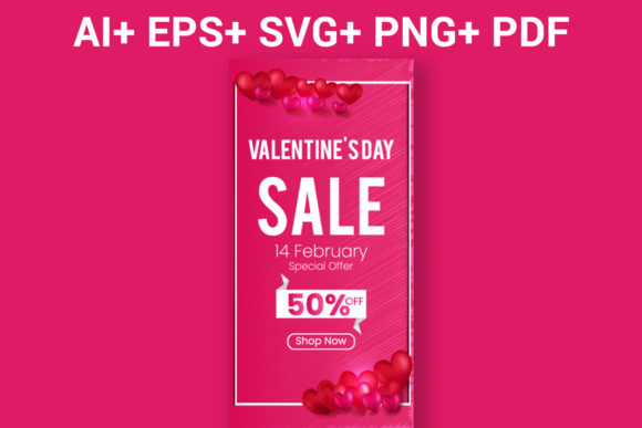 Download Valentines Day Sale Banner or Poster Set - Valentines Collection