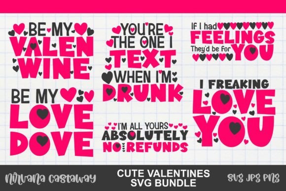 Download Cute Valentines SVG PNG Craft Bundle - Valentines Collection