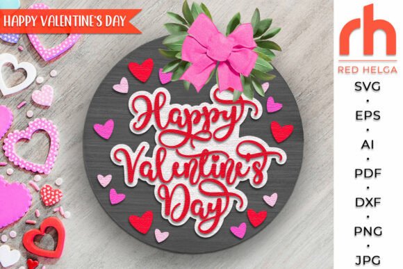 Download Happy Valentines Day SVG, Love Door Sign - Valentines Collection