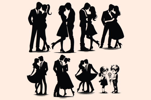 Download Happy Valentines Day Silhouette Vector - Valentines Collection