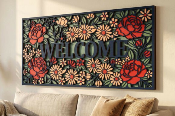 Download Welcome 5 Layer Laser Cut SVG - Laser cut Collection