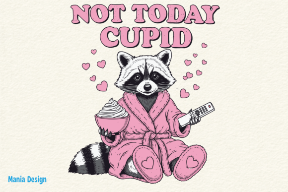 Download Not Today Cupid Raccoon Anti Valentine - Premium Bundle