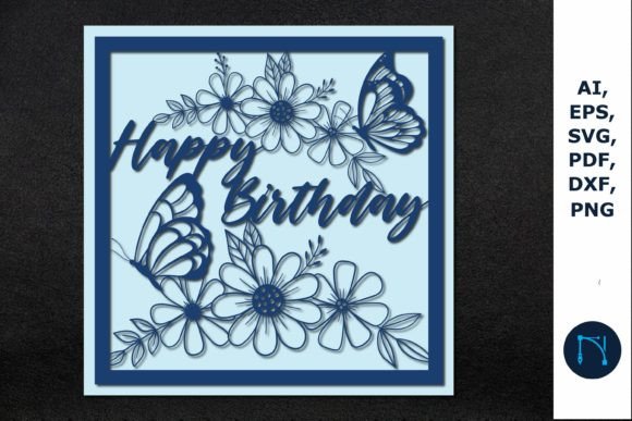 Download Happy Birthday Greeting Card SVG File = - Premium Resources